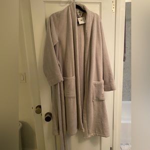 Parachute Chrome Gray Ribbed Bathrobe